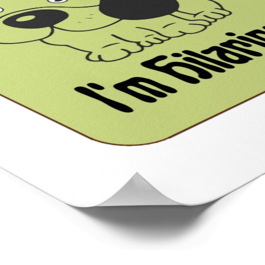 私の考え犬はペット笑わされるだおもしろい ポスター (角)