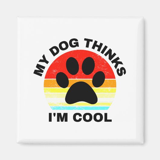 私の考え犬は磁石カッコいいだ マグネット (正面)