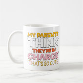 私の考え親は彼らが担当してるのがとても可愛い コーヒーマグカップ (左)