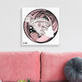 私の考え。抽象芸術のグラフィックス キャンバスプリント (インサイチュ (リビング))