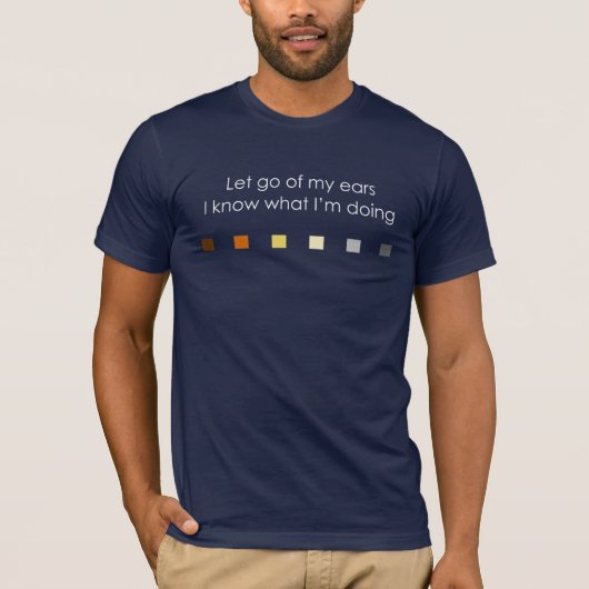 私の耳くま-暗闇--を放して下さい Tシャツ (正面)