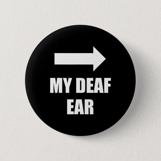 私の耳の耳離れは耳の聞こえない認識度として 缶バッジ (正面)