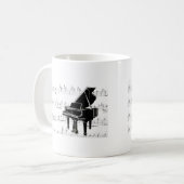 私の耳への音楽 コーヒーマグカップ (正面左)