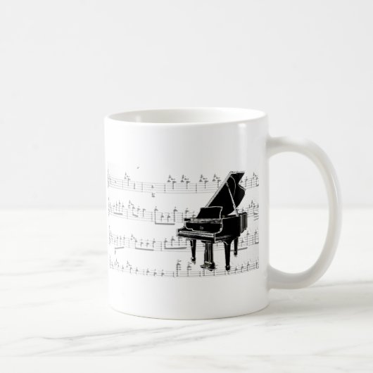 私の耳への音楽 コーヒーマグカップ (右)