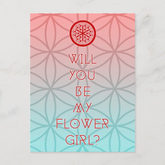 私の聖なる花娘を貰えるか インビテーションポストカード (正面)