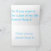 私の聞いたチケット カード (内部)