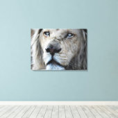 私の聞心拍にライオンはアフリカ キャンバスプリント (インサイチュ (ウッドフロア))