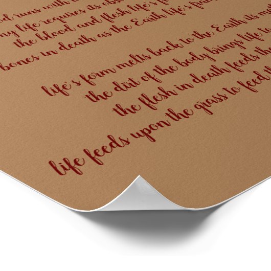 私の肉と骨の詩 ポスター (角)