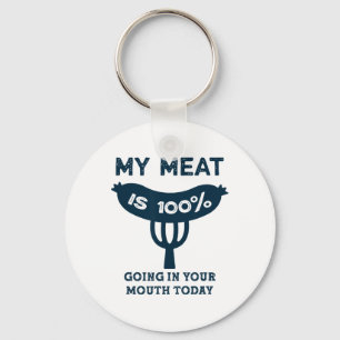 私の肉は100%あなたの口にBbqグリおもしろいル行く キーホルダー