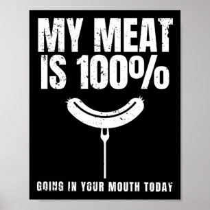 私の肉は100%あなたの口にBbqシェフおもしろいを行く ポスター