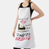 私の肉を口に入れたらバーベキュー エプロン (インサイチュ)