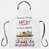 私の肉を口に入れたら。 エプロン (正面)
