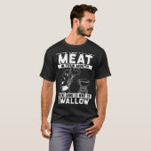 私の肉を口に入れて焼くと Tシャツ (正面フル)
