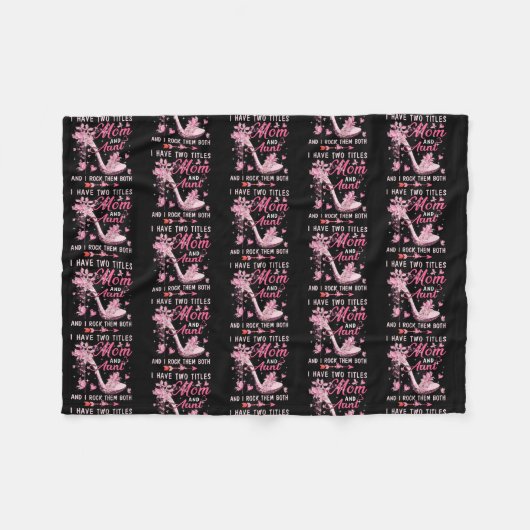 私の肩書きは、お母さんとおばさんの2つです。 フリースブランケット (正面(横))