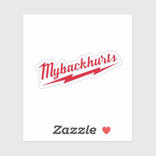 私の背中が懸命ハットの仕事を痛める シール (シート)