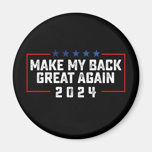 私の背中を再び偉大に 2024 トランプ選挙 マグネット (正面)