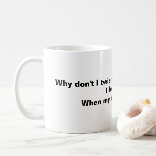 私の背中を捻った コーヒーマグカップ (ドーナツ)