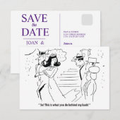 私の背後であなたがやっていることって、面白いよね。 セーブザデート (正面/裏面)