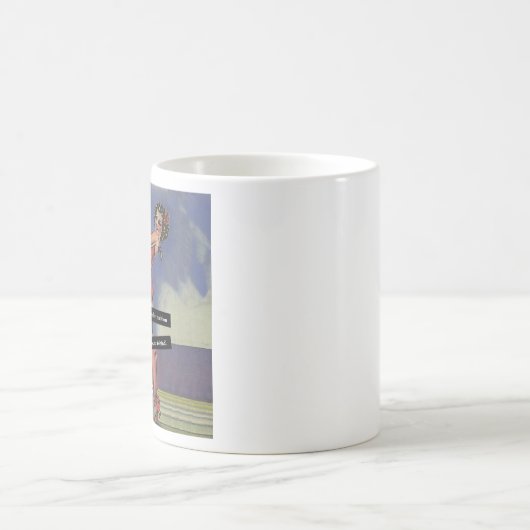 私の背後にある私のヴィンテージ コーヒーマグカップ (中央)