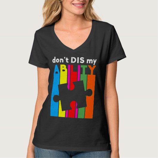 私の能力の自閉症に対する意識を失う Tシャツ (正面)
