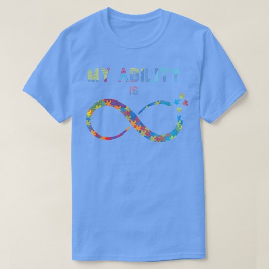 私の能力は無限の自閉症意識ヶ月202 Tシャツ (デザイン正面)