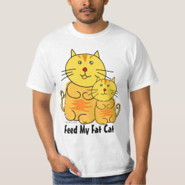 私の脂肪質猫のTシャツを食べ物を与えて下さい Tシャツ