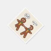 私の脚はクリスマスのナプキンを痛めるジンジャーブレッド スタンダードカクテルナプキン (角)