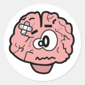 私の脳おもしろいは医者の漫画を傷つける ラウンドシール (正面)