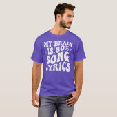 私の脳には80曲の歌詞が詰まってる 音楽好きへのギフト Tシャツ (正面フル)