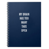 私の脳のタブが多すぎてノートブックを開けない ノートブック (正面)