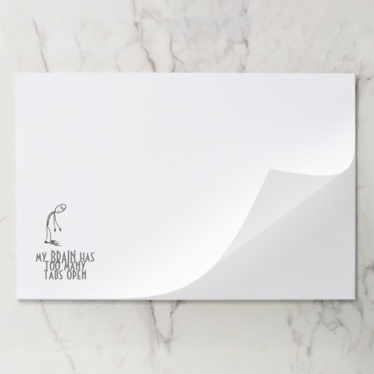 私の脳のタブが多すぎるを開いている涙の紙パッド ペーパーパッド (折り畳み)