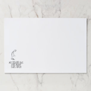 私の脳のタブが多すぎるを開いている涙の紙パッド ペーパーパッド