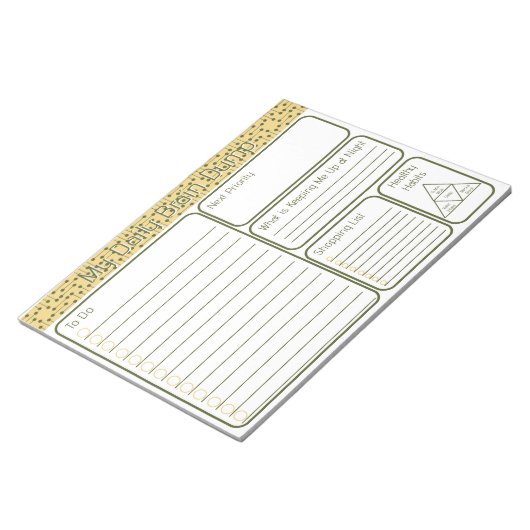 私の脳のリストにダンプ ノートパッド (アングル)