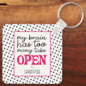 私の脳はキーチェーンを開いているタブが多すぎる キーホルダー (裏面)