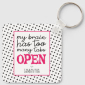 私の脳はキーチェーンを開いているタブが多すぎる キーホルダー (裏面)