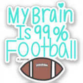 私の脳はサッカーが99%だ シール (正面)