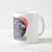 私の脳はタブが多すぎる ジャンボコーヒーマグカップ (正面右)
