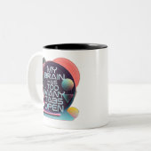 私の脳はタブが多すぎる ツートーンマグカップ (正面左)