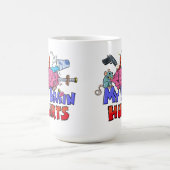 私の脳は暗いユーモアを痛める コーヒーマグカップ (中央)