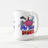 私の脳は暗いユーモアを痛める コーヒーマグカップ (正面右)