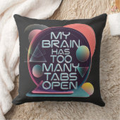 私の脳は開いているタブが多すぎる、装飾用クッション クッション (ブランケット)