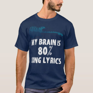 私の脳は80曲の歌詞 ヴィンテージ ギター 女子 Tシャツ