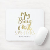 私の脳は80%歌の歌詞任意の色であるパーソナライズされた マウスパッド (マウス)