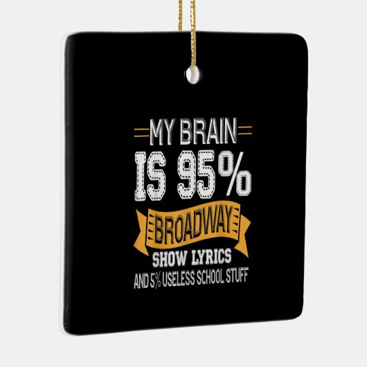 私の脳は95ブロードウェイ歌詞女優演技 セラミックオーナメント (右)