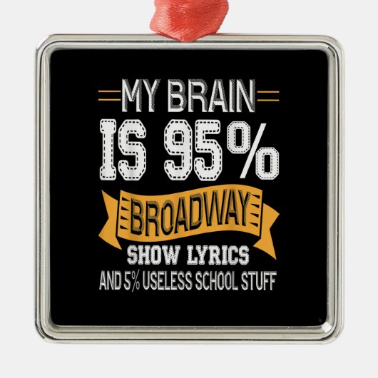 私の脳は95ブロードウェイ歌詞女優演技 メタルオーナメント (正面)