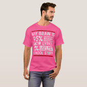 私の脳は95%ブロードウェイ・ショーの歌詞 Tシャツ (正面フル)