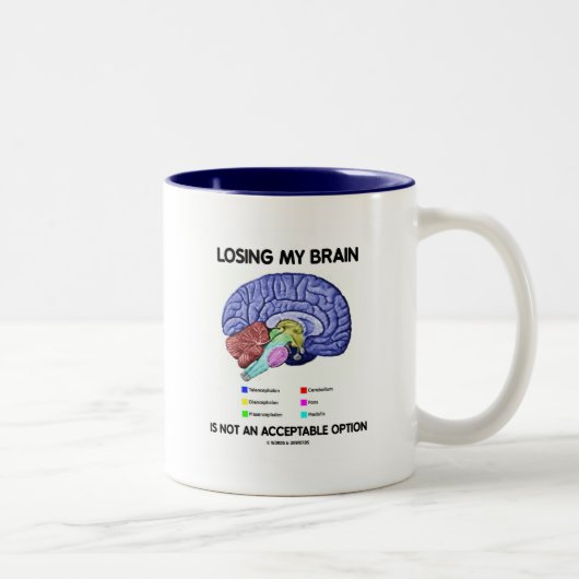 私の脳を失うことは受け入れ可能な選択肢ではない ツートーンマグカップ (右)
