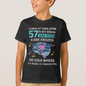 私の脳内で57タブが開いている - おもしろ過剰思考 Tシャツ (正面)