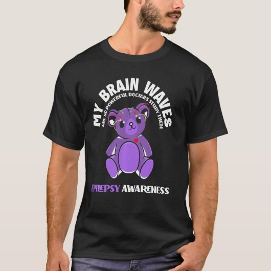 私の脳波は非常に強力な癲癇おもしろいの警告だ Tシャツ (正面)