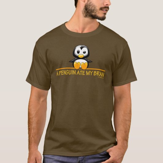 私の脳食べのペンギン Tシャツ (正面)